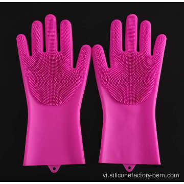 Găng tay silicone làm sạch găng tay rửa chén